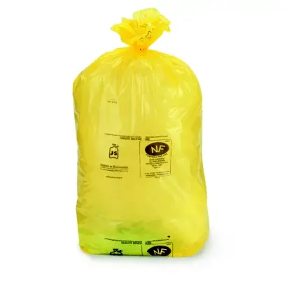 Sac poubelle 110 jaune tri lectif plastique recycl 36 microns diam tre 44 6 x h 110 cm 74906 00j